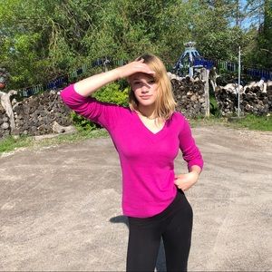 Pink long sleeve sweater